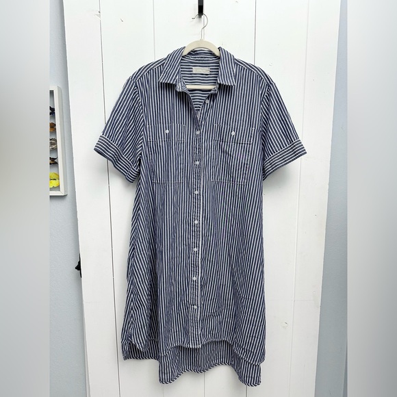 Everlane The Daytripper Dress In Dark Navy / White Size XL - Picture 6 of 11